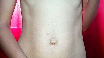 Petite Teen Amateur Rubs Tiny Natural Tits Masturbating