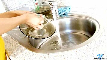 russian teen tyler masturbates to messy kitchen cum explosion