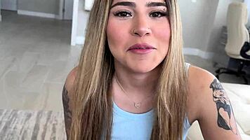 Braces teen Latina rides for creampie in household fantasy play