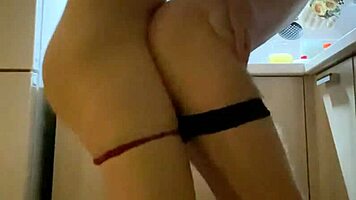 Milf Fucks Young Stud Hard Bent Over Kitchen Counter