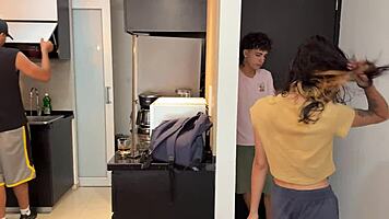 Hey, horny Latina neighbor craves hard pounding in front of her man 😈🔥