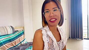 petite thai screams wildly cumming from fast hard fucking