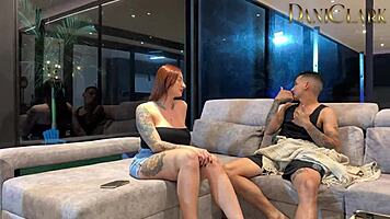 I'm pounding my hot redhead best friend's tight pussy so hard