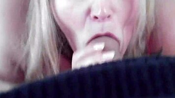 chubby teen gags hungrily on throbbing fat cock