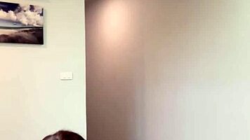 cute asian teen's pretty shaved pussy rides to belly cumshot delight
