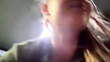 the curvy blonde teen fingers her big natural tits to crazy public squirting orgasm