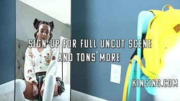 petite cutie teases throbbing hardon during lap nap