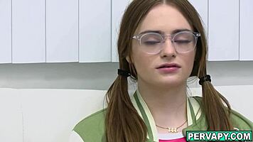 Therapist Dr Calvin Hardy Fucks Petite Patient Reese Robbins On Sofa