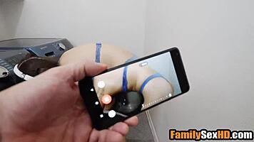 Hot teen gags on massive cock in taboo deepthroat frenzy