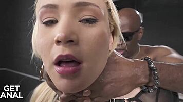 Curvy blonde, take that huge BBC balls deep in your ass?