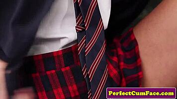 Teacher BLASTS Explosive Facial Cum On British Face POV Slow Motion!