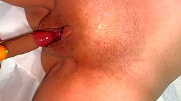 i'm loving these virgin tight pussies stretched by halloween dildos