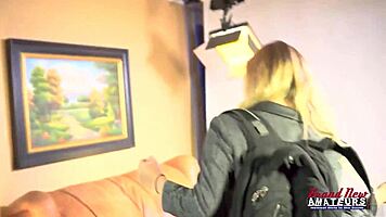 brunette autum and blonde alex share cock in sloppy threesome