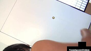 Busty Brunette Tempts with Pussy Ride on Horny Stud