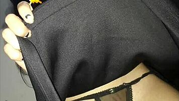 horny halloween teen exhibits shaved pussy and petite curves