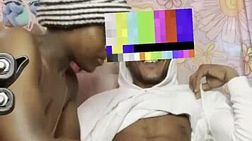 Petite Ebony Takes Big Black Cock on Casual Couch Fuck