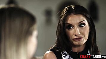 sexy blonde coco lovelock dives into milf silvia saige's pussy at the ranch