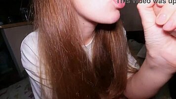 STEP SISTER TINY TITS GET CUMMED ON DEEPTHROAT SHORT!