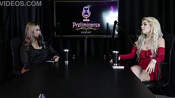 Kyra Sex Sheer Red Lingerie Fetish Tease Display