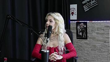 Kyra Sex Sheer Red Lingerie Fetish Tease Display