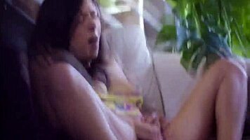 Slutty teen fingers herself wildly before riding brother's monster cock