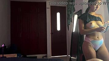 She bursts into room desperate to devour my throbbing cock