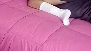 Petite Latina Student Rides Cock Teasing with Big Ass Cowgirl