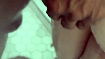 petite babe sneaks into shower for bbc pov riding adventure up close