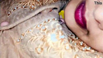 Desi skinny housewife with big ass and natural tits begs for rough pussy creampie in hardcore winter fuck session