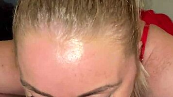 blonde sucks stepson's huge throbbing dick