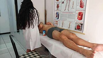 nurse spots patient's huge erection mid checkup 😏🍆