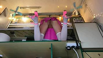 Boss pays extra for no panties pussy