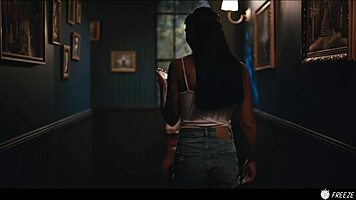 Brunette Latina Freezes Time Sucks Drunk Asian Maid Tits