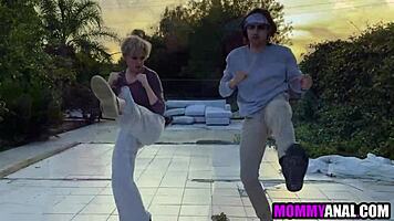 blonde milf mommy takes monster cock deep in tight ass