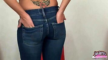 i can't resist curvy teen maggie's tight jean shorts... wanna rip em off?