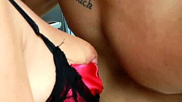 Booty teen lingerie mouth overflows with hot cumshot
