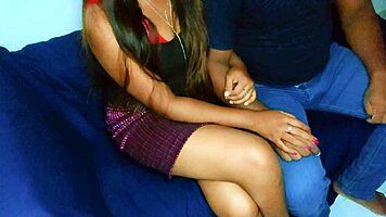 Slutty Indian Bhabhi Bent Over Hard Fucked in Movie Theater Close-Up Doggystyle