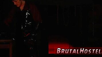 cute teen bound in ball gag endures intense bdsm spanking and rough fetish domination fuck