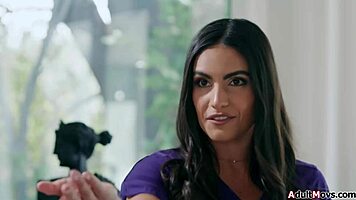 nuru masseuse glides oiled body over cock for ultimate slippery fuck