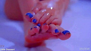 Oil Massage Turns into Creamy Footjob Creampie Finish