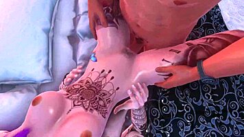 Teen eagerly takes double penetration in intense hardcore fuck session.