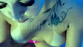 Redhead rubs feet on cock before sucking it dry 👅💦