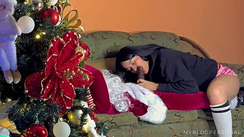 Santa's massive BBC pounds my pussy deep!
