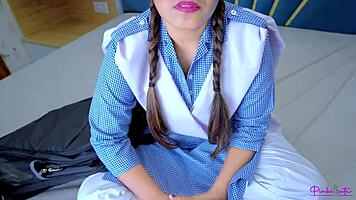 aah teacher stuffs his huge cock in my virgin student's tight hairy pussy! 😩💦