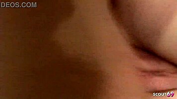 Freckled ginger seduces classmate's monster cock for first interracial pounding