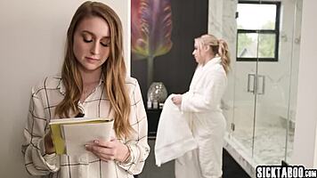 big booty anna claire clouds boldly rides laney grey's face then intense ass licking