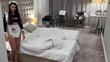 Big Ass Cleaning Lady Fucked Raw In Hotel Room Creampie Finish