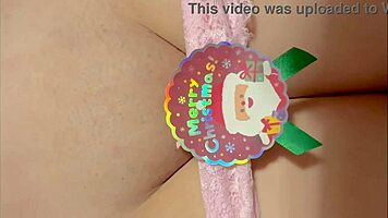 christmas virgin shows shaved pussy close-up first time
