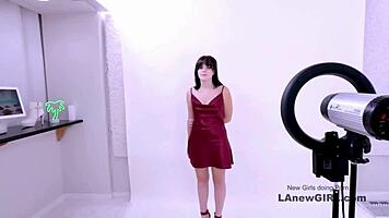 Brunette model fucked hard in casting audition