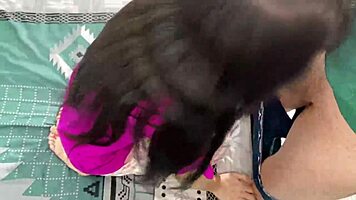 paid off horny amateur babe for her first time licking pussy then fucked tight virgin hole hard